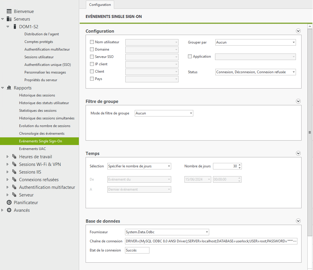 Single Sign-On events